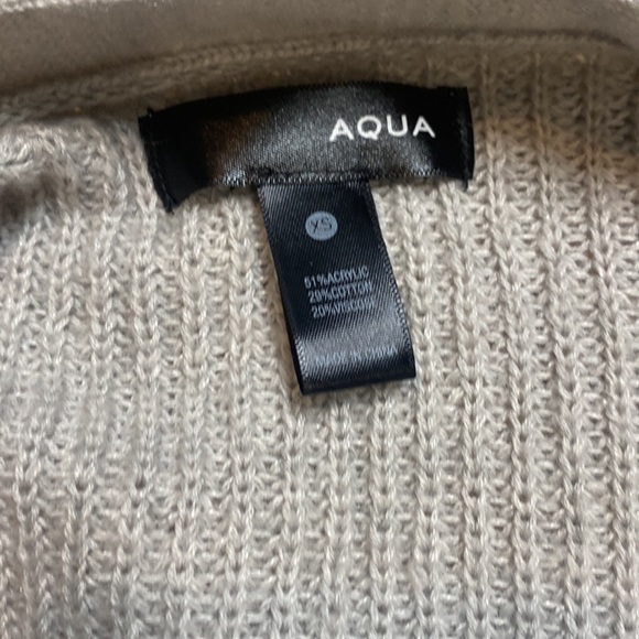 Aqua open knit chunky gray cardigan size xs - Picture 3 of 3